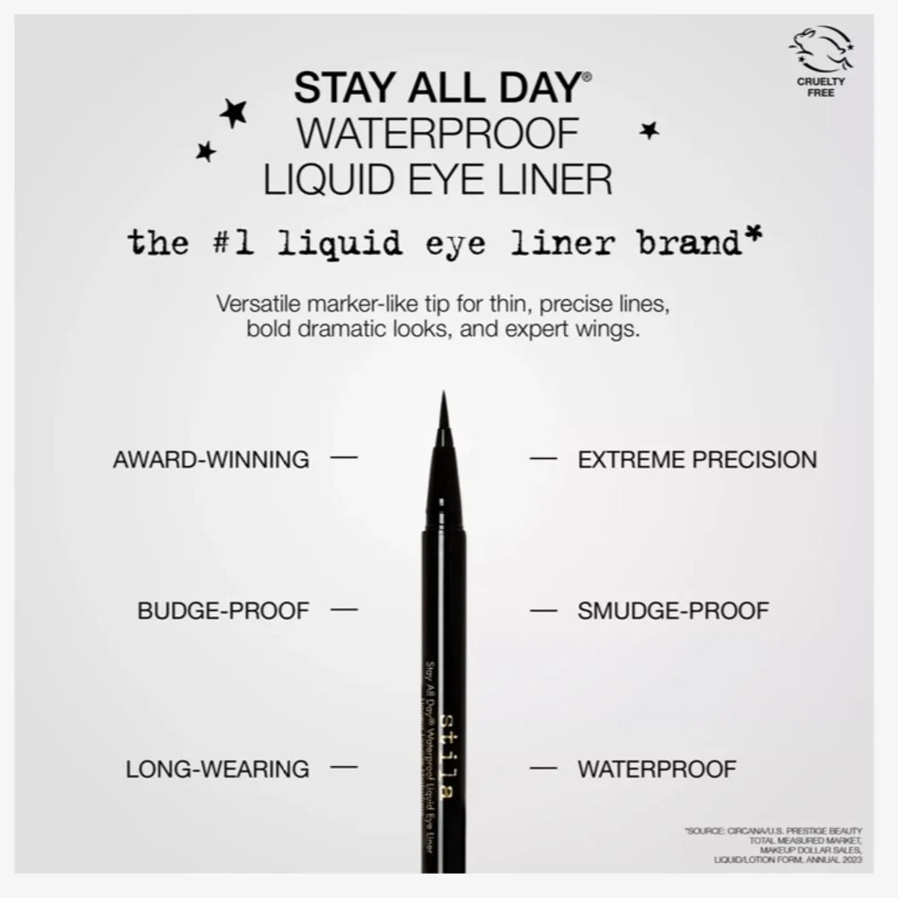 Stila Stay All Day Waterproof Liquid Eyeliner in Color Intense Black